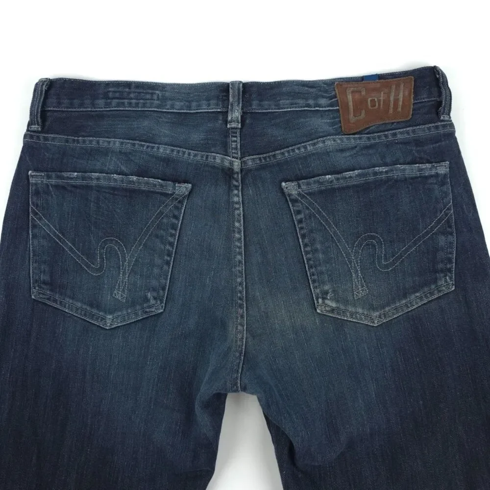 CITIZENS OF HUMANITY Sid Straight Leg Jeans Dark Denim Minimal Quiet Luxury 36